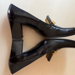 ⦅YSL×REGALコラボ⦆ビンテージ 黒レザーローファーパンプスの画像