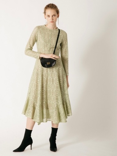 CELFORD フレアレースワンピース 38 美シルエット