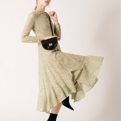 CELFORD フレアレースワンピース 38 美シルエット の画像