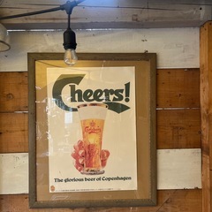 非売品レア特大レトロポスター&木製額縁の画像