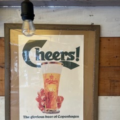 非売品レア特大レトロポスター&木製額縁の画像