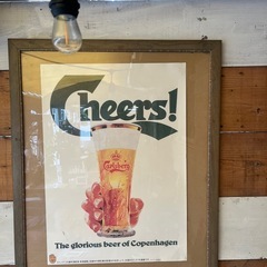 非売品レア特大レトロポスター&木製額縁の画像