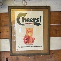 非売品レア特大レトロポスター&木製額縁の画像