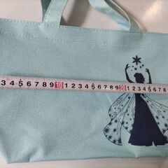 アナと雪の女王　トートバッグ　ラメ入り水色の画像