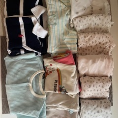 赤ちゃん肌着10枚　 ロンパース4枚セットの画像