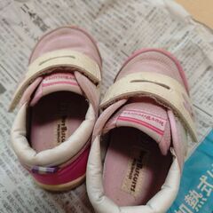 ［15cm］ミキハウスホットビスケッツ・ピンクのスニーカーの画像