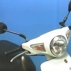 SUZUKI レッツ 白 エンジン始動動画 自賠責保険で乗れます 半額配送キャンペーン 期間限定 現状渡し諸経費￥0- 横浜 P-Yardの画像
