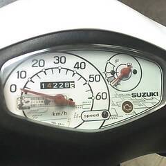 SUZUKI レッツ 白 エンジン始動動画 自賠責保険で乗れます 半額配送キャンペーン 期間限定 現状渡し諸経費￥0- 横浜 P-Yardの画像