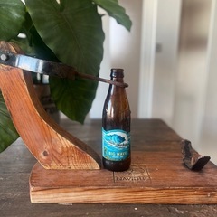 レトロ木製　生ハム　原木　生ハムホルダー　の画像