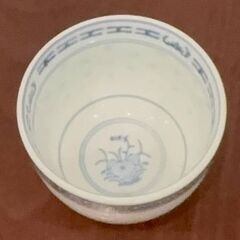 中国茶器セット　中国景徳鎮製 急須 蛍茶碗 茶器揃 湯呑み 蛍透かし 蛍焼 青花 染付　未使用品の画像