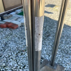スチール物干し台　屋外保管のためキズ汚れありの画像