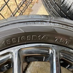 【24年45週バリ溝】アルミホイール155/65/14 軽自動車の画像
