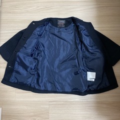 ファーつき　子供　キッズ　ベビー　コート　ネイビー　95cmの画像