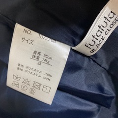 ファーつき　子供　キッズ　ベビー　コート　ネイビー　95cmの画像