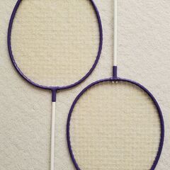 バドミントンラケット、ケースのセットの画像