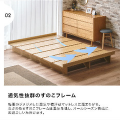 セミダブル　ベッドフレーム　新品の画像