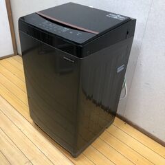  2022年製 中古 アイリスオーヤマ 6kg ガラストップデザイン 部屋干しモード搭載 洗濯機 IAW-T605BL　251123-2の画像