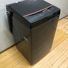  2022年製 中古 アイリスオーヤマ 6kg ガラストップデザイン 部屋干しモード搭載 洗濯機 IAW-T605BL　251123-2の画像