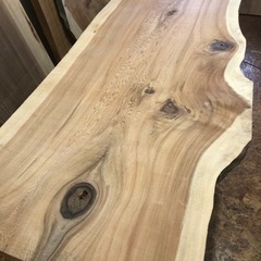 お買い得 212cm 一枚板ダイニングテーブル 近場配送無料の画像