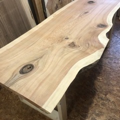 お買い得 212cm 一枚板ダイニングテーブル 近場配送無料の画像