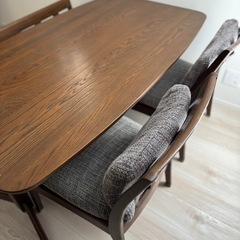 イバタ家具　天然木(オーク) ダイニングテーブルセットの画像