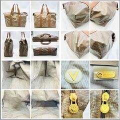 【❗️✨ブランドバッグまとめ✨❗️】Mario Valentino（マリオバレンチノ）Vロゴ バッグ4点セット✨トート/クラッチ/巾着ポーチ付き‼️ヴィンテージの画像