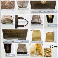 【❗️✨ブランドバッグまとめ✨❗️】Mario Valentino（マリオバレンチノ）Vロゴ バッグ4点セット✨トート/クラッチ/巾着ポーチ付き‼️ヴィンテージの画像