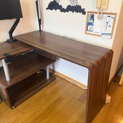 パソコンデスク　L字かいてん回転の画像