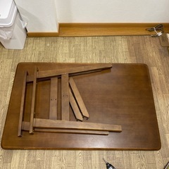 天然木　ダイニングテーブル　 ベンチ椅子2セット　　DIY材料に。の画像