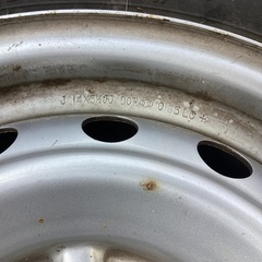   スチールホイールタイヤセット　185／80R14 5、5J   5穴　4本セットの画像