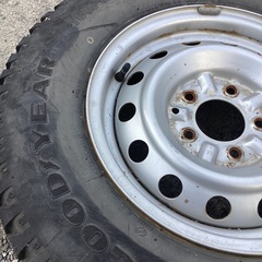   スチールホイールタイヤセット　185／80R14 5、5J   5穴　4本セットの画像