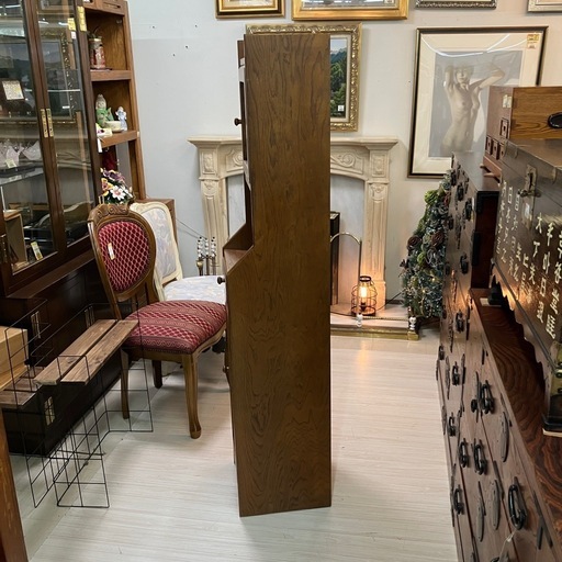 中古　三越家具ブルージュ　スリムキャビネット　カントリースタイル　天然木オーク突板　公田店