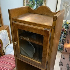 中古　三越家具ブルージュ　スリムキャビネット　カントリースタイル　天然木オーク突板　公田店の画像