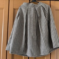 チェック柄フレアスカート（ブラウン・ホワイト）の画像