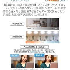 アイリスオーヤマ　LEDシーリング
ライト　〜6畳用①の画像