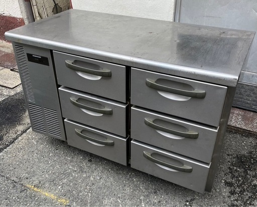 【動確済み】ホシザキ 業務用 ドロワー冷蔵庫 RT-120DNG1 1200×600×800 210L 単相 100V コールドテーブル テーブル形ドロワー冷蔵庫 大阪
