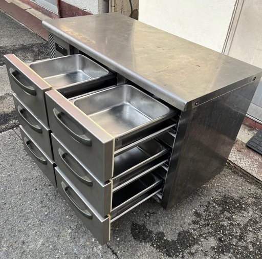 【動確済み】ホシザキ 業務用 ドロワー冷蔵庫 RT-120DNG1 1200×600×800 210L 単相 100V コールドテーブ