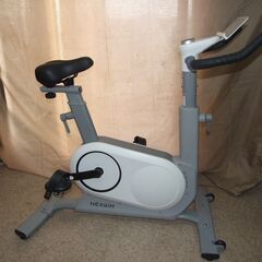 【紋別市発】zepan&nexgim AI フィットネスバイク 家庭用 静音 エアロ バイク80段階負荷調整 / 無制限連続稼働/データ追跡/サドル調整可/スピンバイク 運動不足解消 NEXGIM-MG03　　清掃済み　作動確認済み　中古品の画像