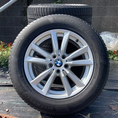 BMW純正アルミホイール18インチ ミシュラン製スタッドレスタイヤ付き 美品正規純正AWの画像