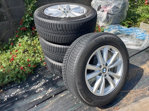 BMW純正アルミホイール18インチ ミシュラン製スタッドレスタイヤ付き 美品正規純正AW