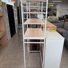 J3260　【リユースのサカイ柏店】　　レンジラック　ホワイト　棚の画像