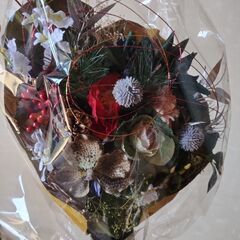 ●ラウンドブーケ　造花アレンジメントの画像