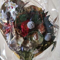 ●ラウンドブーケ　造花アレンジメントの画像