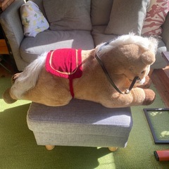 乗れるぬいぐるみ 赤い鞍付き 約80cm 大型　SEGA ビンテージ　馬　乗馬　大型の画像