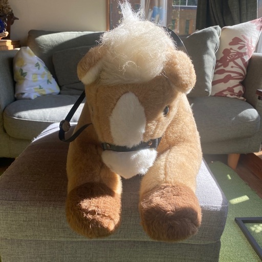 乗れるぬいぐるみ 赤い鞍付き 約80cm 大型 SEGA ビンテージ 馬 乗馬 大型