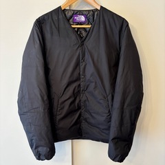 THE NORTH FACE PURPLE LABEL ダウンカーディガン 黒の画像