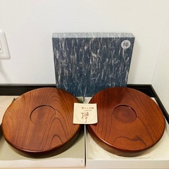 新品お盆欅2個セット　バラ売り可能の画像