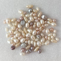 淡水パール　100粒（58.5cm位）ハンドメイド素材　手芸の画像