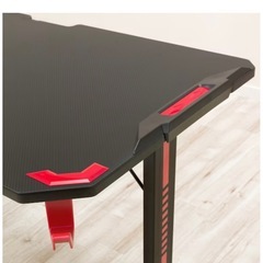 ゲーミング用デスク 118cm 新品 ブラック／レッドの画像