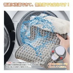足温器 電気足温器 フットウォーマー ホットマット 足元 ヒーター 電気ホットマット 9段階温度調整 洗濯可 省エネ 電気 冬 電気あんか 勉強 足 デスク下 電気座布団 足元 あったかグッズ ミニ 暖かい 丸洗いの画像